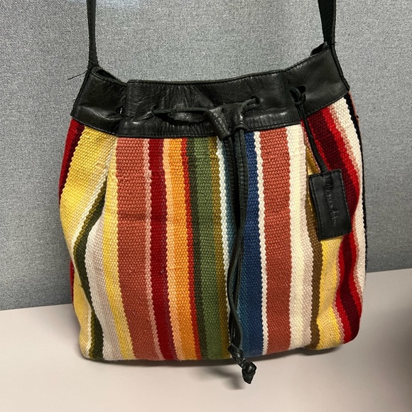 Mama Ashu Wool and Leather Bucket Bag - Picture 2 of 11